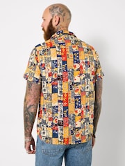 Joe Browns Orange Japanese Patch Print Shirt - Image 4 of 5