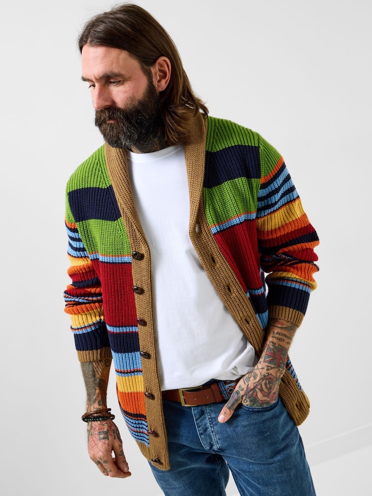 Joe Browns Red Sensational Stripe Cardigan - Image 2 of 8