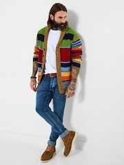 Joe Browns Red Sensational Stripe Cardigan - Image 4 of 8