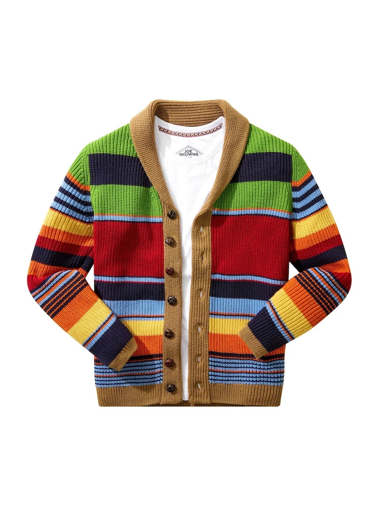 Joe Browns Red Sensational Stripe Cardigan - Image 8 of 8