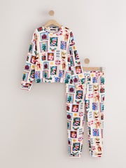 Ecru Stamps Matching Family Christmas Cosy Long Sleeve Pyjamas - Image 1 of 3