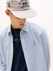 Tommy Jeans Relaxed Fit Stripe Seersucker Shirt - Image 4 of 5