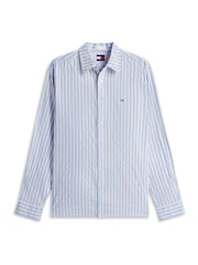 Tommy Jeans Relaxed Fit Stripe Seersucker Shirt - Image 5 of 5