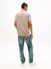 Tommy Jeans Brown Tommy Badge Jersey Crew Neck T-Shirt - Image 3 of 5