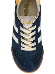 Gola Blue Elan Suede Lace-Up Trainers - Image 4 of 4