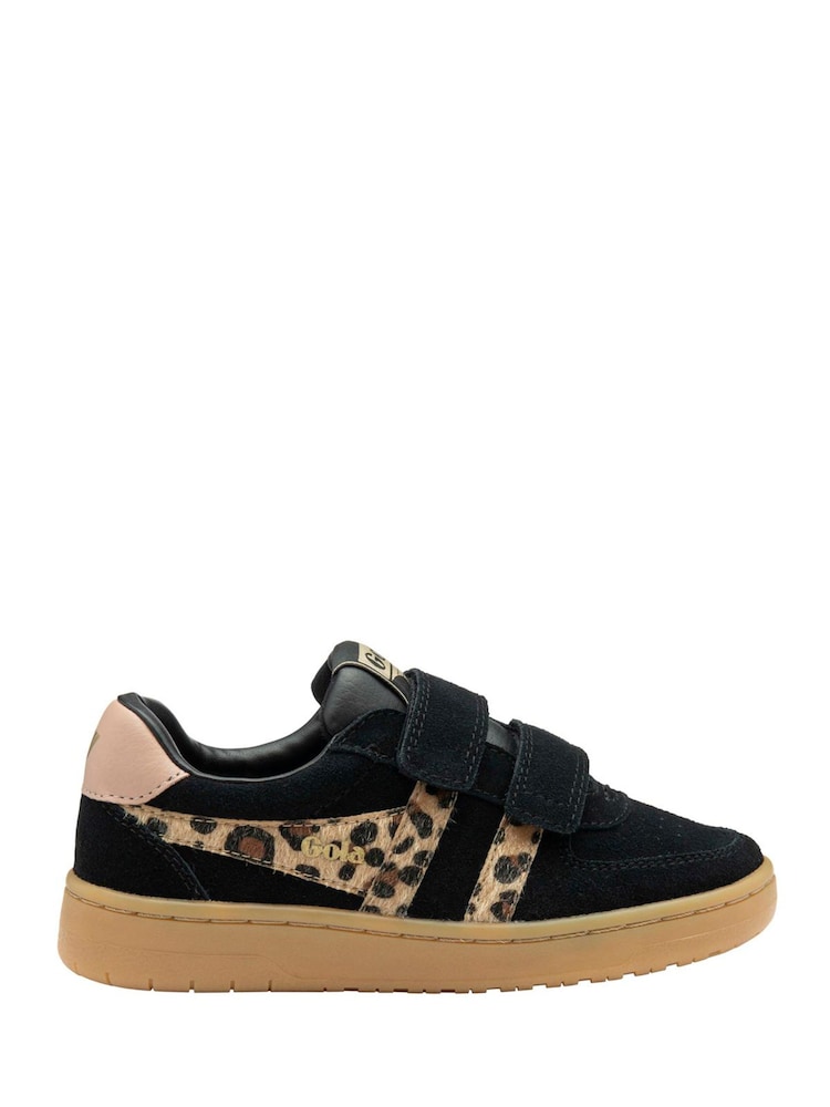 Gola Black Hawk Suede Safari Strap Trainers - Image 1 of 4