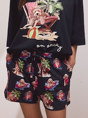 Navy Charlie the Cockapoo Short Pyjamas Set - Image 4 of 5