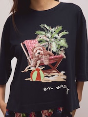 Navy Charlie the Cockapoo Short Pyjamas Set - Image 5 of 5