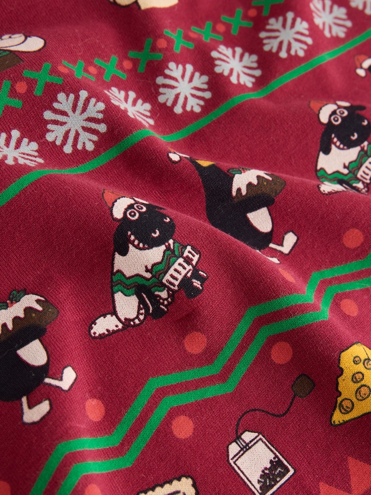 Red Wallace & Gromit Family Matching Christmas Pyjamas Set - Image 10 of 10 Red Wallace & Gromit Family Matching Christmas Pyjamas Set - Image 10 of 10