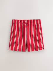 Red/White Shorts Set Happy Holidays Stripe Family Matching Christmas Pyjamas Set - Image 4 of 6