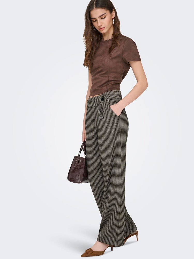JDY Check Wide Leg Trousers - Bild 1 von 6 JDY Check Wide Leg Trousers - Bild 1 von 6