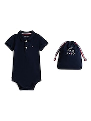 Tommy Hilfiger Blue Essential Polo Shirt Bodysuit Gift Set - Image 1 of 2
