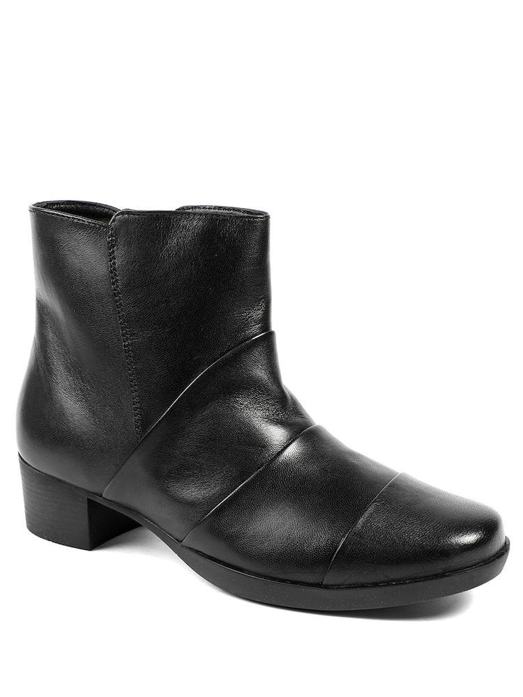 Pavers מגפוני עור בגזרה רחבה עם עקב בלוק - תמונה 2 מתוך 5