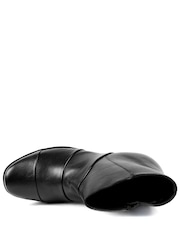 Pavers מגפוני עור בגזרה רחבה עם עקב בלוק - תמונה 4 מתוך 5