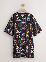 Navy Dog Matching Family Christmas Nightie - Image 4 of 6