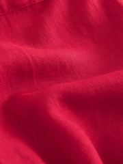 Red 100% Linen N. Premium Long Sleeve Shirt - Image 3 of 3