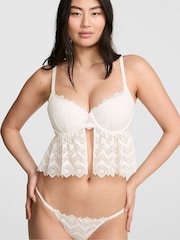 Victoria's Secret Pink Coconut White Crochet Lace Babydoll Bra Top - Image 1 of 2