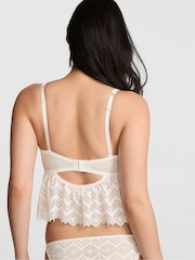 Victoria's Secret Pink Coconut White Crochet Lace Babydoll Bra Top - Image 2 of 2