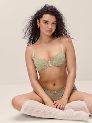 Victoria's Secret Pink Slate Green Lightly Lined Crochet Lace Bra - Image 3 of 3