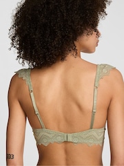 Victoria's Secret Pink Slate Green Push Up Crochet Lace Bra - Image 3 of 3