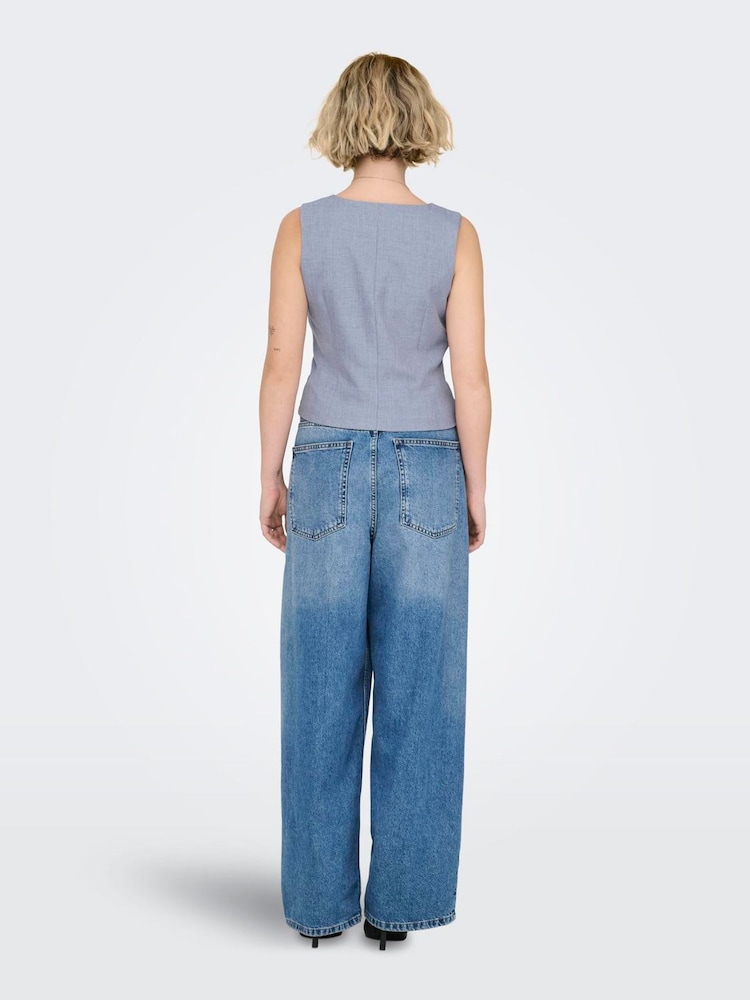 ONLY Blue Tailored Waistcoat - Image 2 of 6