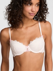 Victoria's Secret Pink Coconut White Lightly Lined Crochet Lace Bra - Image 1 of 2