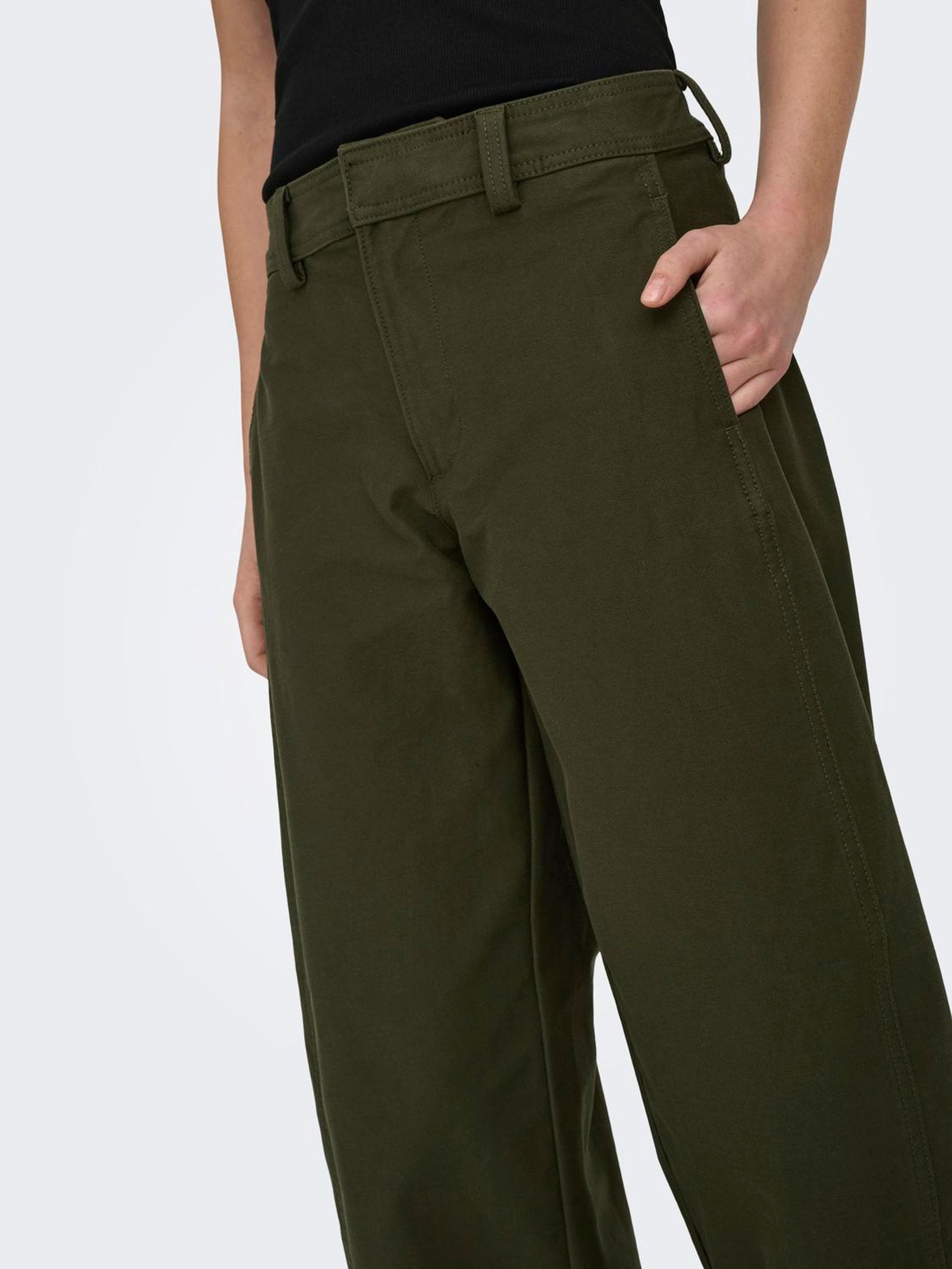 Buy ONLY Green Barrel Leg Chino Pants from Next USA