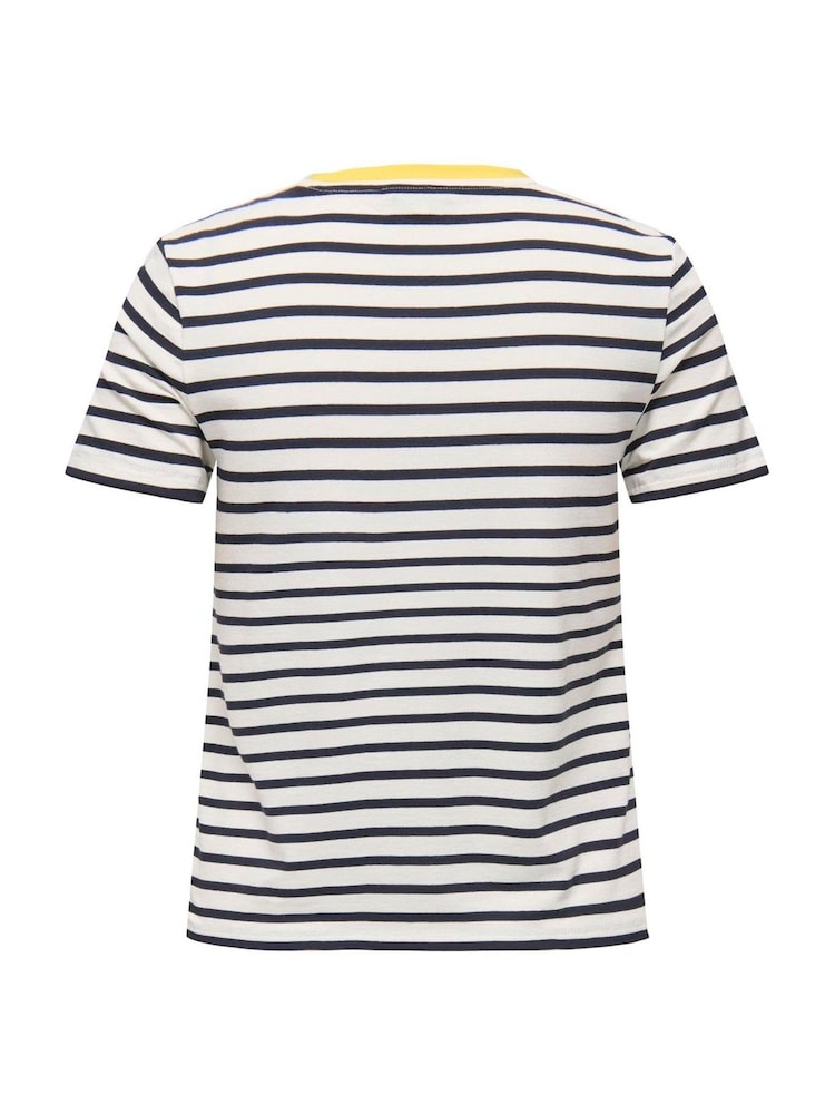 ONLY Striped Lemon T-Shirt - Imaginea 5 din 5