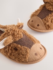 Brown Hamish Mule Slippers - Image 3 of 5