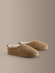Taupe Brown Closeback Slippers - Image 1 of 5
