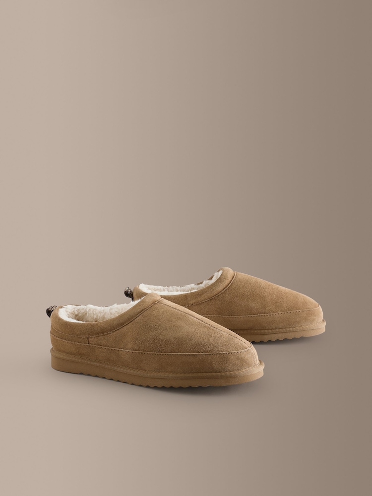 Taupe Brown Closeback Slippers - Image 1 of 5