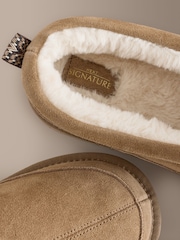 Taupe Brown Closeback Slippers - Image 3 of 5