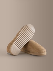Taupe Brown Closeback Slippers - Image 5 of 5