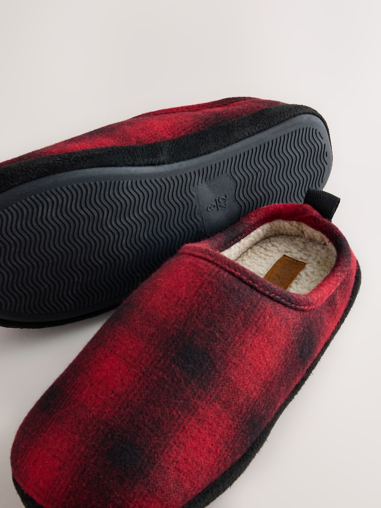 Red/Black Buffalo Check Mule Slippers - Image 5 of 5