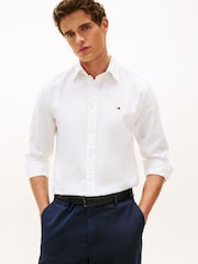 Tommy Hilfiger White TH Flex Regular Fit Dobby Shirt - Image 1 of 5