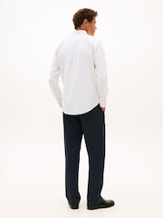 Tommy Hilfiger White TH Flex Regular Fit Dobby Shirt - Image 3 of 5