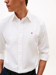 Tommy Hilfiger White TH Flex Regular Fit Dobby Shirt - Image 4 of 5