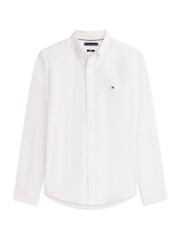 Tommy Hilfiger White TH Flex Regular Fit Dobby Shirt - Image 5 of 5