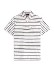 藍色 - Tommy Hilfiger Stripe Jersey Polo Shirt - 圖片 5，共 5