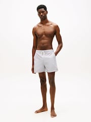 Tommy Hilfiger Grey Essential Ithaca Stripe Mid Length Swim Shorts - Image 2 of 5