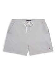 Tommy Hilfiger Grey Essential Ithaca Stripe Mid Length Swim Shorts - Image 5 of 5