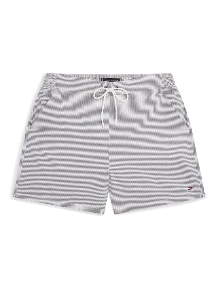 Tommy Hilfiger Grey Essential Ithaca Stripe Mid Length Swim Shorts - Image 5 of 5
