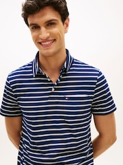 Carbon Navy / Ivory Petal - Tommy Hilfiger Stripe Jersey Polo Shirt - 圖片 4，共 5