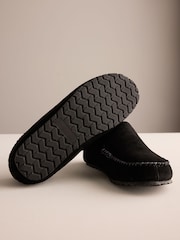 Black Suede Stitch Signature Kickdown Slippers - Image 8 of 10
