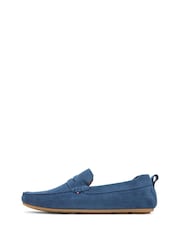Tommy Hilfiger Blue Suede Cleat Driver Shoes - Image 2 of 5