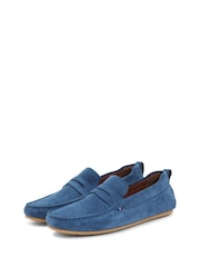 Tommy Hilfiger Blue Suede Cleat Driver Shoes - Image 4 of 5