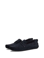 Tommy Hilfiger Blue Suede Cleat Driver Shoes - Image 2 of 5