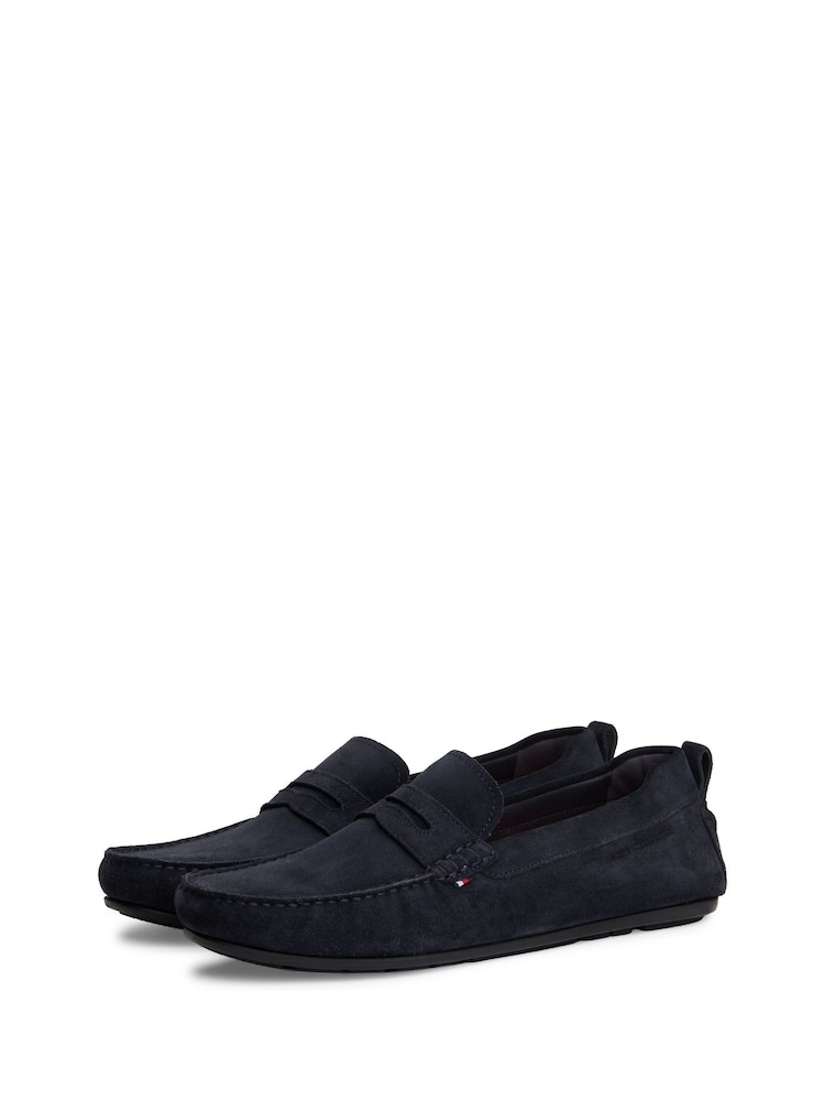 Tommy Hilfiger Blue Suede Cleat Driver Shoes - Image 2 of 5 Tommy Hilfiger Blue Suede Cleat Driver Shoes - Image 2 of 5