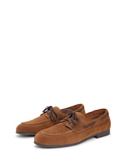 Tommy Hilfiger Natural Suede Flexible Sole Boat Shoes - Image 3 of 6
