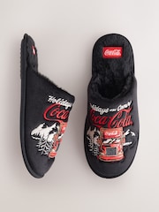 Black/Red Coca-Cola Mule Slippers - Image 1 of 5